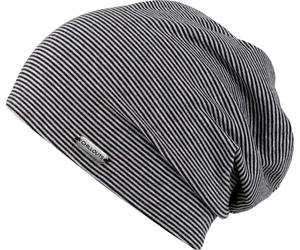 Beanie CHILLOUTS "Pittsburgh Hat", Damen, schwarz (schwarz, grau), Baumwollmischung, gestreift, Mützen Beanie, mit weichem Baumwollmix & feiner Streifenstruktur (84927216-0) schwarz, grau