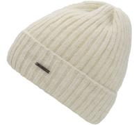 Beanie CHILLOUTS "Tuva Hat", Damen, beige (cream), Obermaterial: 57% Polyacryl, 34% Wolle, 5% Polyamid, 4% Polyester, unifarben, Mützen Beanie, in flexibler Passform ca. 53-62 cm, klassisches Rippstri