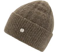 Beanie CHILLOUTS "Zola Hat", Damen, braun (schwarz braun), Strick, Obermaterial: 70% Polyester, 15% Polyamid, 10% Wolle, 5% Elasthan, Mützen Beanie (95116746-0) schwarz braun