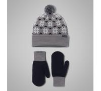 Beanie COLUMBIA "Snowflake Beanie and Mitten Set", Damen, city grau heather, columbia grau,, Obermaterial: 96% Polyacryl, 3% sonstige Fasern, 1% Elasthan, Mützen Beanie, 2-teiliges Set mit Beanie und