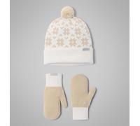 Beanie COLUMBIA "Snowflake Beanie and Mitten Set", Damen, sea salt, ancient fossil, schwarz stone, Obermaterial: 96% Polyacryl, 3% sonstige Fasern, 1% Elasthan, Mützen Beanie, 2-teiliges Set mit Beani