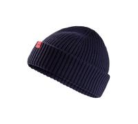 Beanie HUGO "Xush", Damen, blau (navy 418), Strick, Wollmischung, unifarben, Mützen, aus Wollmix (96595619-0) navy 418