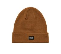 Beanie JACK & JONES "JACDNA BEANIE NOOS", Damen, braun (monks robe), Strick, Materialmix, unifarben, casual, Mützen (97884868-0) monks robe