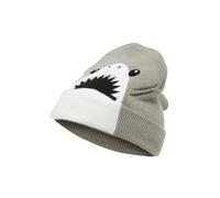 Beanie KOAA "Harald der Hai - Mascot", Jungen, Gr. 3-8, grau (grau, weiß), 100% Polyacryl, bestickt, Mützen Beanie, mit detailreicher Stickerei (12312216-3) grau, weiß