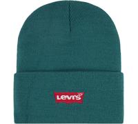 Beanie LEVI'S KIDS, Jungen, bistro grün, Feinstrick, Kunstfaser, bestickt, unifarben, Mützen Beanie, mit Batwing Logo (70530246-0) bistro grün