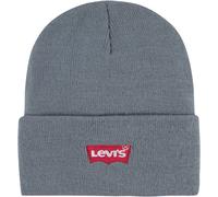Beanie LEVI'S KIDS, Kinder, castlerock, Feinstrick, Kunstfaser, bestickt, unifarben, Mützen Beanie, mit Batwing Logo (68005703-0) castlerock