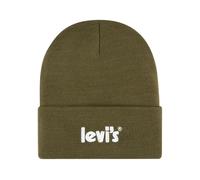 Beanie LEVI'S KIDS "LAN POSTER LOGO BEANIE", Jungen, grün (schwarz olive), Kunstfaser, Mützen Beanie, UNISEX (20016969-0) schwarz olive