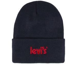 Beanie LEVI'S KIDS "LAN POSTER LOGO BEANIE", Jungen, marineblaus, Kunstfaser, Mützen Beanie, UNISEX (21671637-0) marineblaus