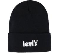 Beanie LEVI'S KIDS "LAN POSTER LOGO BEANIE", Jungen, schwarz, Kunstfaser, Mützen Beanie, UNISEX (88316328-0)