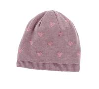 Beanie MAXIMO, Jungen, Gr. 47/49, lila (elderberry), Strick, Materialmix, Mützen Beanie, Wollanteil, Feinstrick, gefüttert, Glitzer Details (60616318-47)