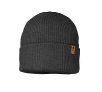 Beanie MAXIMO, Jungen, Gr. 49, carbonmeliert, Fleece, Baumwolle, unifarben, Mützen Beanie, aus Baumwolle, wärmend, gefüttert, unifarben (95152627-49) carbonmeliert