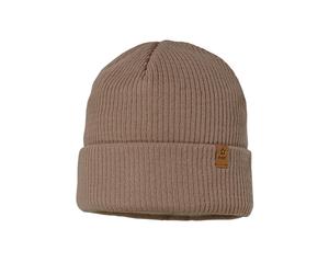 Beanie MAXIMO, Jungen, Gr. 49, grau (fungi), Fleece, Baumwolle, unifarben, Mützen Beanie, aus Baumwolle, wärmend, gefüttert, unifarben (63519203-49) fungi