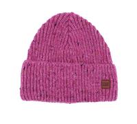 Beanie MAXIMO, Jungen, Gr. 51/53, rosa (dunkelpinkmeliert), Strick, Materialmix, mehrfarbig, Mützen Beanie, wärmend, mehrfarbig, mit breitem Umschlag, gefüttert (36411821-51)