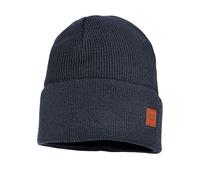 Beanie MAXIMO, Jungen, Gr. 53, blau, Strick, Baumwolle, unifarben, Mützen Beanie, Strick, breiter Umschlag, gefüttert, wärmend, weich, unifarben (93418022-53) blau