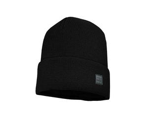 Beanie MAXIMO, Jungen, Gr. 53, schwarz, Strick, Baumwolle, unifarben, Mützen Beanie, Strick, breiter Umschlag, gefüttert, wärmend, weich, unifarben (98596455-53) schwarz