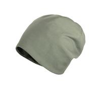 Beanie MAXIMO, Jungen, Gr. 55, grüngrau, dino, Jersey, Baumwollmischung, Mützen Beanie, beidseitig tragbar, softes Mischgewebe, gute Passform (57454210-55) grüngrau, dino