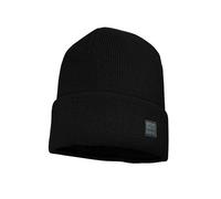 Beanie MAXIMO, Jungen, Gr. 57, schwarz, Strick, Baumwolle, unifarben, Mützen Beanie, Strick, breiter Umschlag, gefüttert, wärmend, weich, unifarben (98596455-57) schwarz
