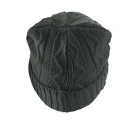 Beanie MSTRDS "MSTRDS Unisex Beanie Cable Flap", Herren, Gr. onesize, charcoal, Kunstfaser, Mützen Beanie (21467220-0) charcoal
