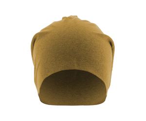 Beanie MSTRDS "MSTRDS Unisex Heather Jersey Beanie", Herren, Gr. onesize, gelb, Baumwolle, Mützen Beanie (41589233-0) gelb