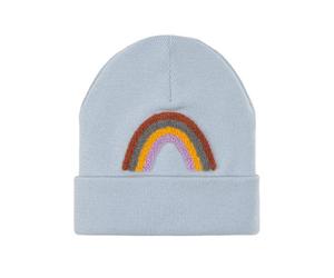 Beanie Mütze Kinder - Merino Wolle, Little Gang, Regenbogen Hellblau - 48-52 , 1-3 Jahre