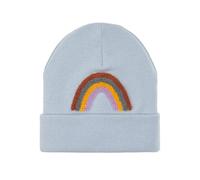 Beanie Mütze Kinder - Merino Wolle, Little Gang, Regenbogen Hellblau - 52-56 , 3-6 Jahre