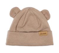 Sterntaler Beanie Mütze Ohren Unisex Beanie Baby aus feiner Strickware - Babymütze, gefüttert - Warme Mütze Baby mit Umschlag - Sand, 45