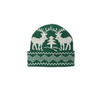 Beanie ONLY & SONS "ONSXMAS BEANIE", Herren, formal garden aop:deer, Strick, Obermaterial: 100% Polyester, bedruckt, Mützen Beanie (87673039-0) formal garden aop:deer