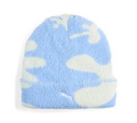 Beanie PUMA "Aufgeraute, bedruckte Beanie mit mittelhoher Krone Erwachsene", Herren, Gr. onesize, blau guppy, Obermaterial: 100% Nylon. Futter: 4% Elasthan, 96% Polyester, Mützen Beanie (90471112-0) b