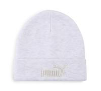 Beanie PUMA "Essentials Elevated Heather Beanie mit mittelhoher Krone", Herren, Gr. onesize, weiß (weiß glow heather), Obermaterial: 1% Polyester, 99% Polyacryl. Futter: 99% Polyacryl, 1% Polyester, M