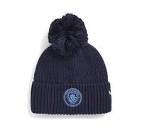 Beanie PUMA "Manchester City Essentials Beanie Jugendliche", Herren, Gr. onesize, navy team light blau, Obermaterial: 100% Polyester. Unteres Futter: 100% Polyester, Mützen Beanie (86831824-0) navy te
