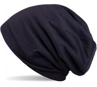 Beanie STYLEBREAKER "Unifarbene Beanie Mütze mit Fleece", Herren, blau (midnight, blau), 50% Viskose CV. 50% Polyester PES., Modisch, Mützen Beanie (12788841-0) midnight, blau