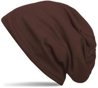 Beanie STYLEBREAKER "Unifarbene Beanie Mütze mit Fleece", Herren, braun (dunkelbraun), 50% Viskose CV. 50% Polyester PES., Modisch, Mützen Beanie (85781156-0) dunkelbraun