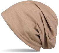 Beanie STYLEBREAKER "Unifarbene Beanie Mütze mit Fleece", Herren, braun (hellbraun), 50% Viskose CV. 50% Polyester PES., Modisch, Mützen Beanie (56175368-0) hellbraun