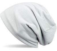 Beanie STYLEBREAKER "Unifarbene Beanie Mütze mit Fleece", Herren, grau (hellgrau), 50% Viskose CV. 50% Polyester PES., Modisch, Mützen Beanie (72419624-0) hellgrau