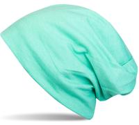 Beanie STYLEBREAKER "Unifarbene Beanie Mütze mit Fleece", Herren, grün (mint), 50% Viskose CV. 50% Polyester PES., Modisch, Mützen Beanie (19550543-0) mint