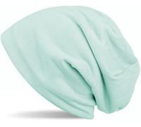 Beanie STYLEBREAKER "Unifarbene Beanie Mütze mit Fleece", Herren, grün (mint hell), 50% Viskose CV. 50% Polyester PES., Modisch, Mützen Beanie (76235406-0) mint hell