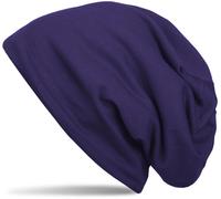 Beanie STYLEBREAKER "Unifarbene Beanie Mütze mit Fleece", Herren, lila, 50% Viskose CV. 50% Polyester PES., Modisch, Mützen Beanie (68932910-0) lila