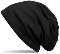 Beanie STYLEBREAKER "Unifarbene Beanie Mütze mit Fleece", Herren, schwarz, 50% Viskose CV. 50% Polyester PES., Modisch, Mützen Beanie (18042928-0) schwarz