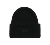 Beanie SUPERDRY "SOFT RIB KNIT BEANIE HAT", Damen, schwarz, Strick, Materialmix, unifarben, Mützen Beanie (38773355-0)