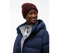 Beanie TOMMY HILFIGER "TH ELEVATED CHIC", Damen, braun (deep burgundy), Strick, Materialmix, Mützen Beanie, mit Alpakawollanteil (93542529-0) deep burgundy