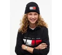 Beanie TOMMY HILFIGER "TH x Cadillac Formula 1 Team-Flag-Logo", Damen, schwarz, Strick, Wollmischung, unifarben, Mützen Beanie, Wollmix, Unisex (21308332-0) schwarz