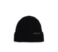 Beanie TOMMY JEANS "LINEAR LOGO BEANIE", Damen, schwarz, Strick, Baumwolle, unifarben, Mützen Beanie, Regular fit mit Markenlabel (40695653-0) schwarz