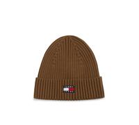 Beanie TOMMY JEANS "TJM HERITAGE CORE", Herren, warm khaki, Strick, Baumwolle, Mützen Beanie, Rippstrick, Umschlag, normale Passform (99759944-0) warm khaki
