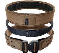 Bear Armz Tactical Battle Belt | Molle Riggers Gürtel | Duty Gürtel | Heavy Duty Anti-Rutsch-Pad & Innengürtel Kamm | 2-in-1 System, Coyote Braun, M