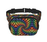 Bear Dancing Tie Dye Bauchtaschen für Damen und Herren, modische Hüfttaschen für Workout, Laufen, Reisen, Wandern, Schwarz , Einheitsgröße