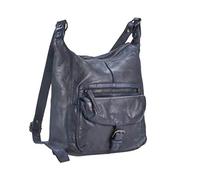 Bear Design Umhängetasche »Anna«, Handtasche, Shopper, Damen Schultertasche 30cm, knautschiges weiches Leder in blau, blue