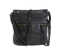 Bear Design Umhängetasche »Chessie«, Handtasche, kleiner Shopper, Schultertasche, knautschiges Leder, black