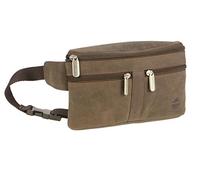 Bear Design Bauchtasche Dark Nature Herren Damen braun Leder Hüfttasche flach