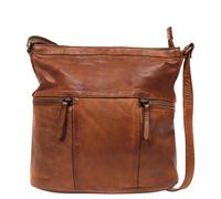 Bear Design Umhängetasche »Chessie«, Handtasche, kleiner Shopper, Schultertasche 26x25cm, knautschiges Leder, cognac