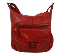 Bear Design Umhängetasche »Anna«, Handtasche, Shopper, Damen Schultertasche 30cm, knautschiges weiches Leder in rot, red